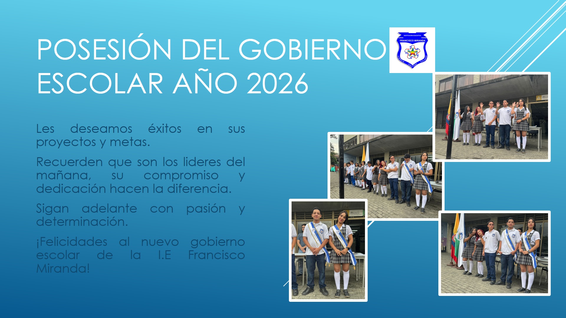 Les deseamos éxitos en sus proyectos y metas.